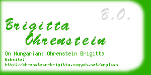 brigitta ohrenstein business card